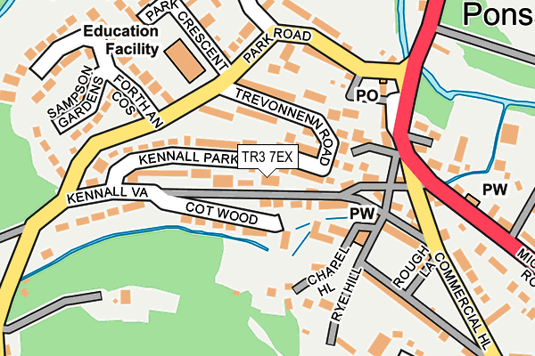 TR3 7EX map - OS OpenMap – Local (Ordnance Survey)