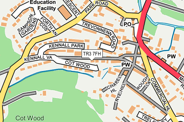 TR3 7FH map - OS OpenMap – Local (Ordnance Survey)