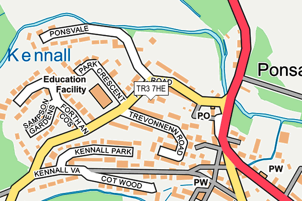 TR3 7HE map - OS OpenMap – Local (Ordnance Survey)