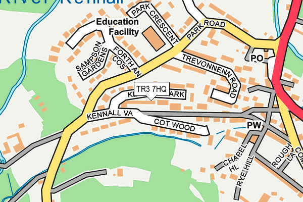 TR3 7HQ map - OS OpenMap – Local (Ordnance Survey)