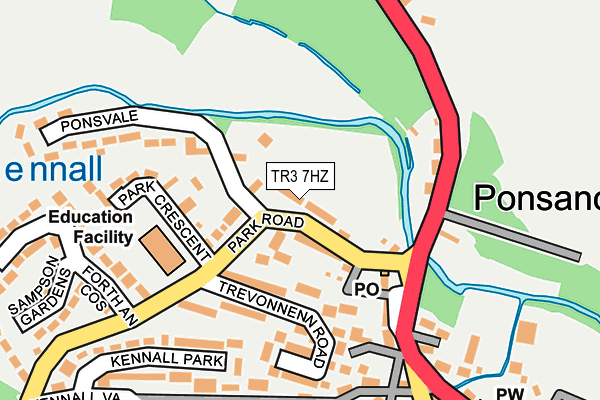 TR3 7HZ map - OS OpenMap – Local (Ordnance Survey)