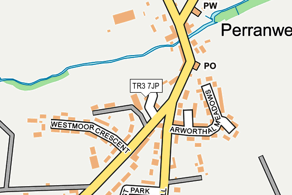 TR3 7JP map - OS OpenMap – Local (Ordnance Survey)