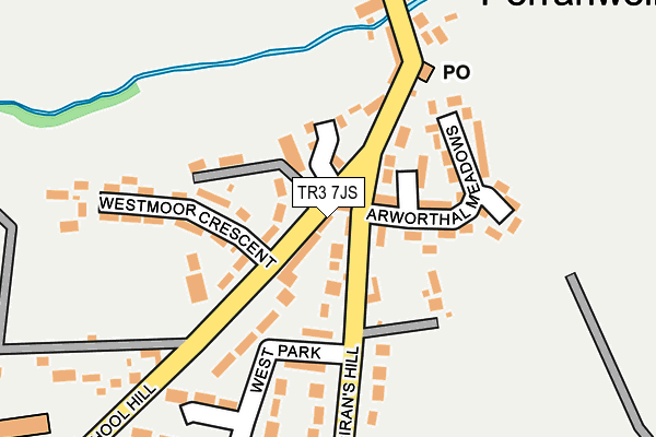 TR3 7JS map - OS OpenMap – Local (Ordnance Survey)
