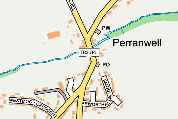 TR3 7PU map - OS OpenMap – Local (Ordnance Survey)