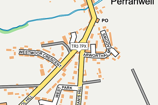 TR3 7PX map - OS OpenMap – Local (Ordnance Survey)