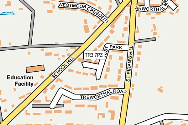 TR3 7PZ map - OS OpenMap – Local (Ordnance Survey)