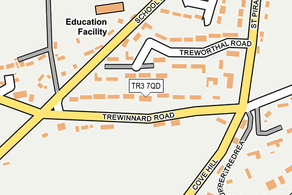 TR3 7QD map - OS OpenMap – Local (Ordnance Survey)