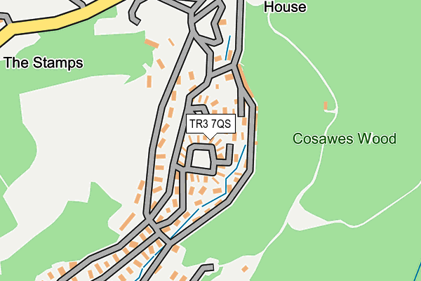 TR3 7QS map - OS OpenMap – Local (Ordnance Survey)