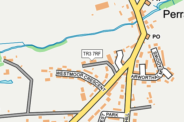 TR3 7RF map - OS OpenMap – Local (Ordnance Survey)