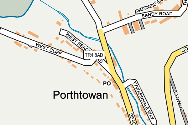 TR4 8AD map - OS OpenMap – Local (Ordnance Survey)