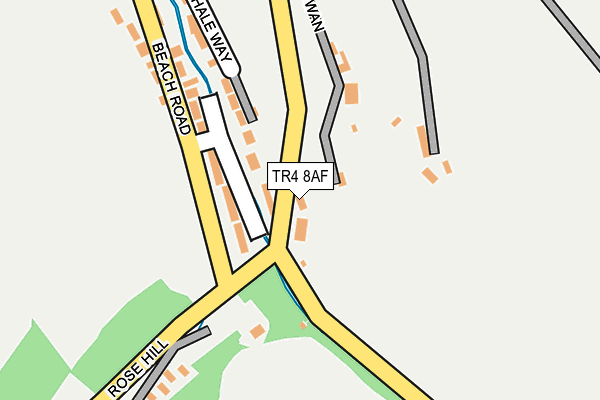 TR4 8AF map - OS OpenMap – Local (Ordnance Survey)