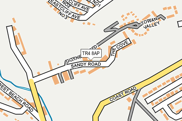 TR4 8AP map - OS OpenMap – Local (Ordnance Survey)