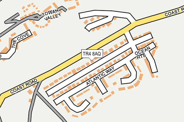 TR4 8AQ map - OS OpenMap – Local (Ordnance Survey)