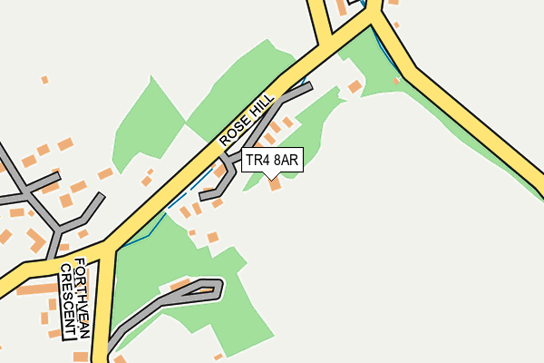 TR4 8AR map - OS OpenMap – Local (Ordnance Survey)