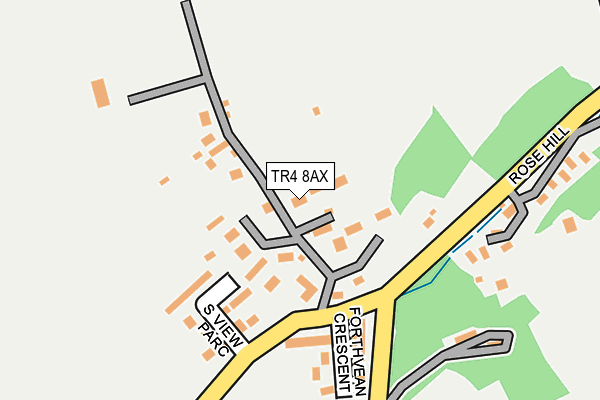 TR4 8AX map - OS OpenMap – Local (Ordnance Survey)