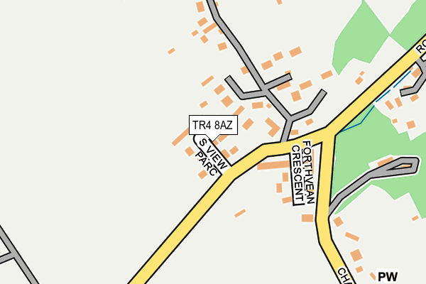 TR4 8AZ map - OS OpenMap – Local (Ordnance Survey)