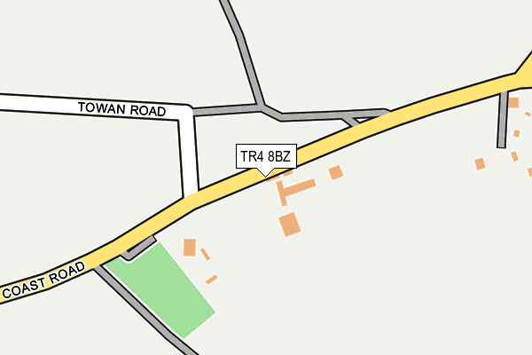 TR4 8BZ map - OS OpenMap – Local (Ordnance Survey)