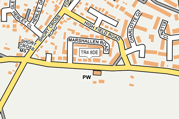 TR4 8DE map - OS OpenMap – Local (Ordnance Survey)