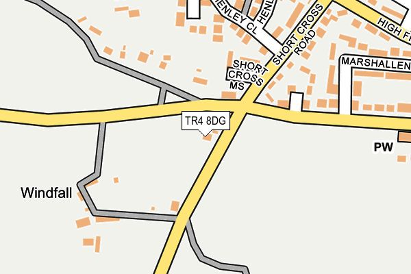 TR4 8DG map - OS OpenMap – Local (Ordnance Survey)