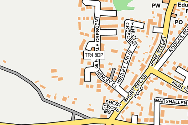 TR4 8DP map - OS OpenMap – Local (Ordnance Survey)