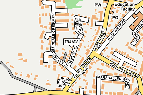 TR4 8DS map - OS OpenMap – Local (Ordnance Survey)