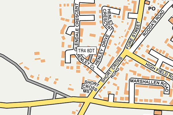 TR4 8DT map - OS OpenMap – Local (Ordnance Survey)