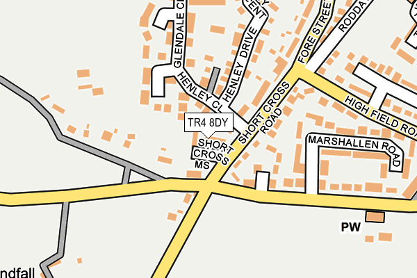 TR4 8DY map - OS OpenMap – Local (Ordnance Survey)