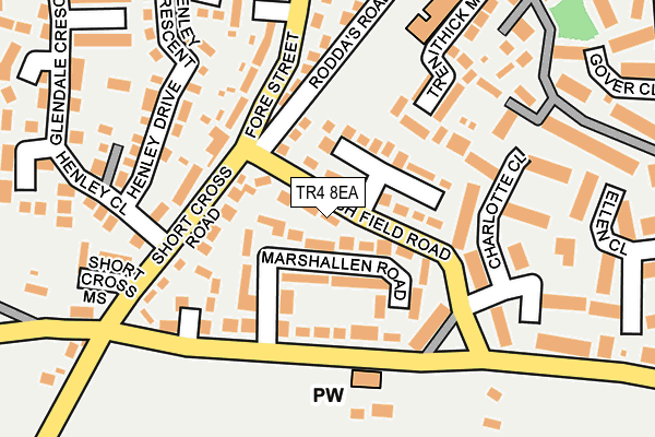 TR4 8EA map - OS OpenMap – Local (Ordnance Survey)