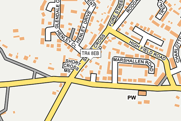 TR4 8EB map - OS OpenMap – Local (Ordnance Survey)