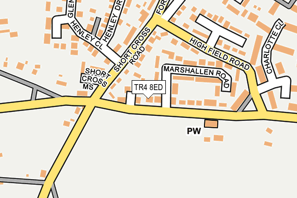 TR4 8ED map - OS OpenMap – Local (Ordnance Survey)