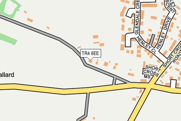 TR4 8EE map - OS OpenMap – Local (Ordnance Survey)