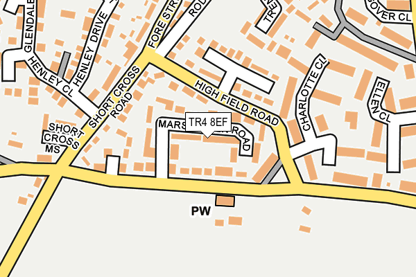 TR4 8EF map - OS OpenMap – Local (Ordnance Survey)