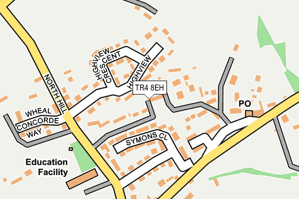 TR4 8EH map - OS OpenMap – Local (Ordnance Survey)