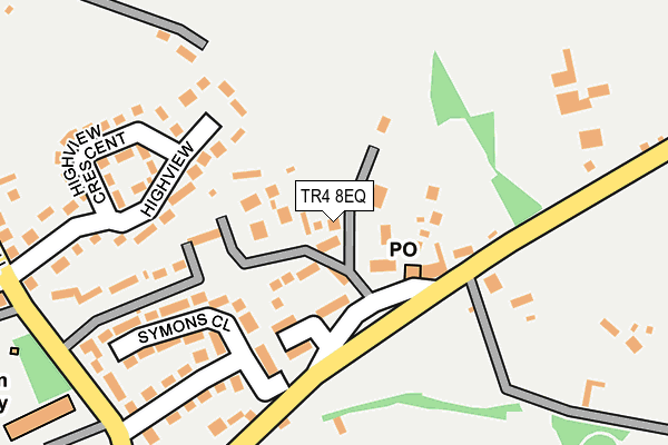 TR4 8EQ map - OS OpenMap – Local (Ordnance Survey)