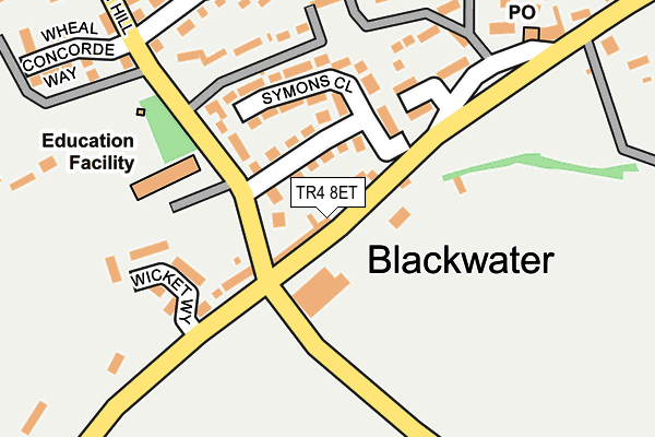 TR4 8ET map - OS OpenMap – Local (Ordnance Survey)