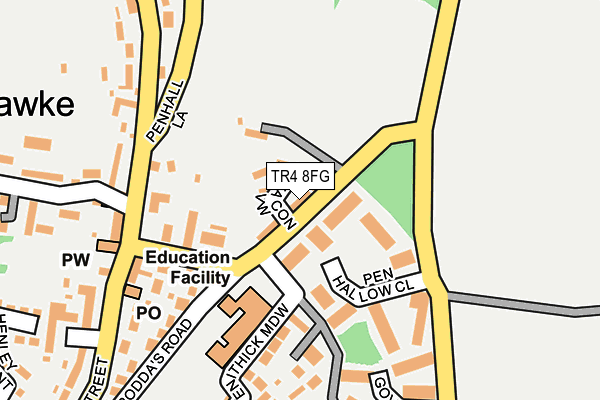 TR4 8FG map - OS OpenMap – Local (Ordnance Survey)