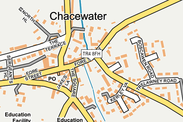TR4 8FH map - OS OpenMap – Local (Ordnance Survey)