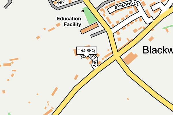 TR4 8FQ map - OS OpenMap – Local (Ordnance Survey)