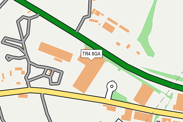TR4 8GA map - OS OpenMap – Local (Ordnance Survey)