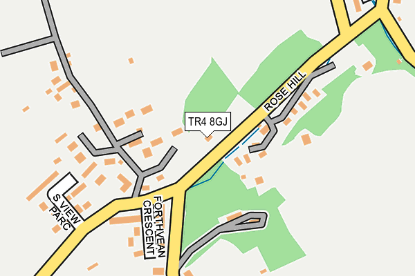 TR4 8GJ map - OS OpenMap – Local (Ordnance Survey)