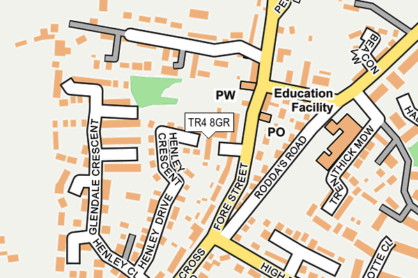 TR4 8GR map - OS OpenMap – Local (Ordnance Survey)