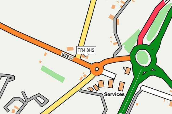 TR4 8HS map - OS OpenMap – Local (Ordnance Survey)