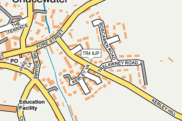 TR4 8JP map - OS OpenMap – Local (Ordnance Survey)