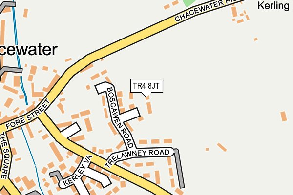 TR4 8JT map - OS OpenMap – Local (Ordnance Survey)