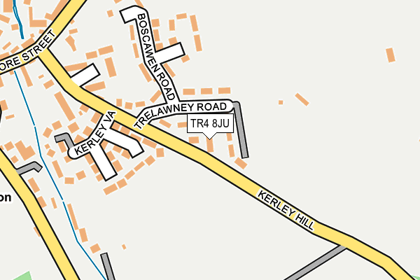 TR4 8JU map - OS OpenMap – Local (Ordnance Survey)