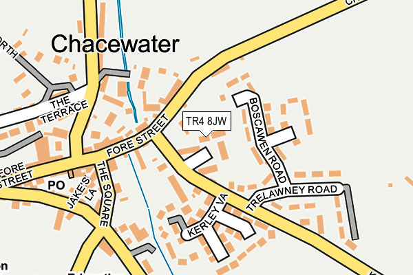 TR4 8JW map - OS OpenMap – Local (Ordnance Survey)