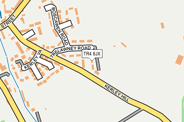 TR4 8JX map - OS OpenMap – Local (Ordnance Survey)