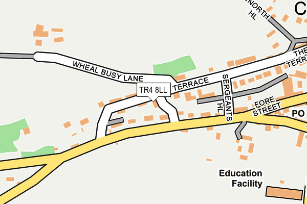 TR4 8LL map - OS OpenMap – Local (Ordnance Survey)