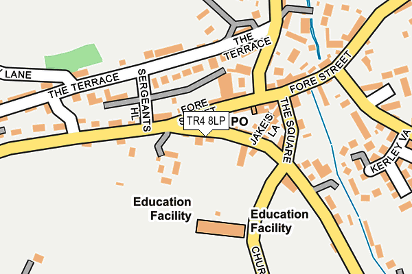 TR4 8LP map - OS OpenMap – Local (Ordnance Survey)