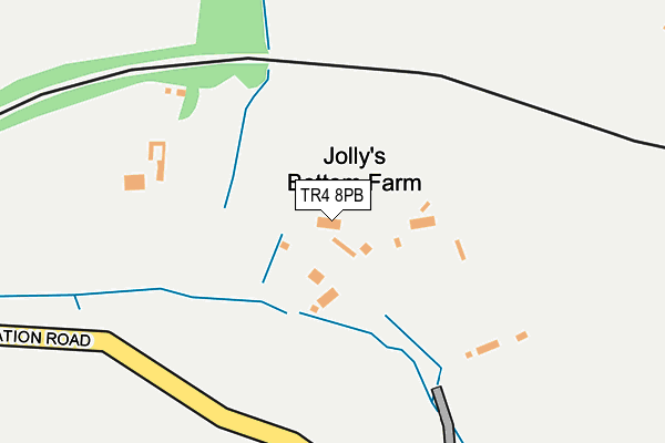 TR4 8PB map - OS OpenMap – Local (Ordnance Survey)